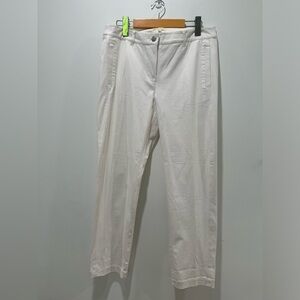 Eileen Fisher Cropped Trousers Bone